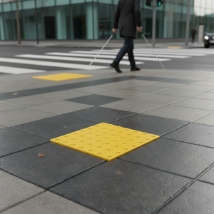 TPU Yellow Tactile Paving Blistered 40 X 40 cm Tactile Guidance Surfaces In/Outdoor Handicapped <b>Safety</b> ILT5005 Ileritraffic - Product Image 3
