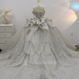 Vestido de novia de primera calidad para novia, vestido de baile personalizado, vestidos de novia de encaje con apliques de cuentas, vestido de novia Lsjj13 - Product Image 5