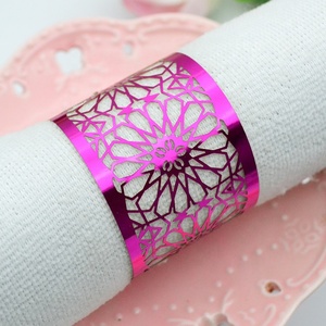 Nhẫn Khăn Ăn Tùy Chỉnh Cắt Laser Để Bàn Tiệc Cưới Màu Vàng Sang Trọng Chữ Lồng - Product Image 6