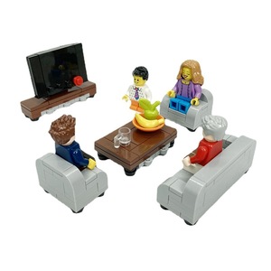 Juego de Muebles de Bloques de Construcción MOC 2026 de Tendencia: Sofá y Mesa de TV para Sala de Estar, Modelo de Ensamblaje DIY, Juguete para Niños, Regalo - Product Image 1