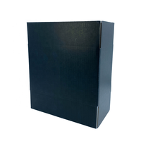 Boîte de carte d'emballage d'expédition en carton kraft noir bon marché boîtes postales d'emballage d'expédition avec logo