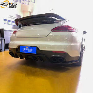 Pour Porsche Panamera 970 970.1 970.2, lèvre avant en fibre de carbone, jupe latérale, diffuseur arrière, aileron, modification légère, pièces de carrosserie - Product Image 4