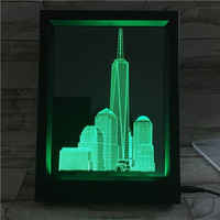 Cadre Photo de Base noire de haute qualité avec télécommande pour Laser graver acrylique LED cadre Photo veilleuse