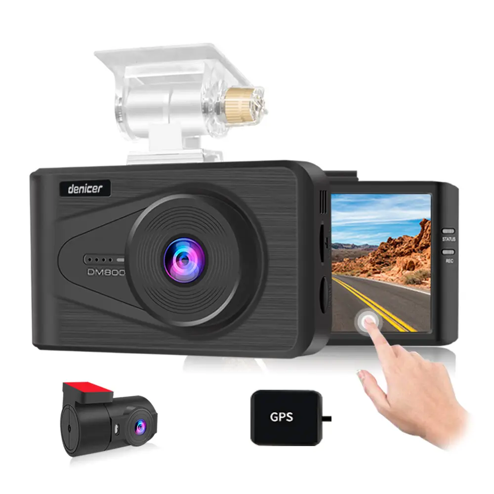 الصانع مستشعر سوني المزدوج جهاز تسجيل فيديو رقمي للسيارات 1080P 2 عدسة الجبهة الخلفية المزدوج تسجيل 3.7 بوصة داش كاميرا صندوق أسود للسيارة