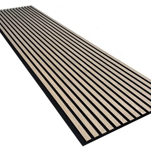 Customized Modern Akupanel <b>Black</b> <b>Oak</b> Wood Slat Acoustic Panels 3D Model Design High Noise Reduction for <b>TV</b> Wall Decor Headboard - Product Image 4