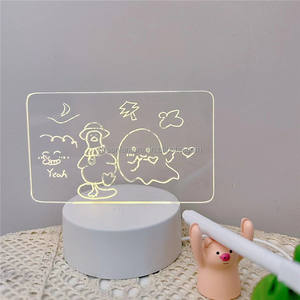 定制DIY USB发光二极管夜灯信息记字板灯带支架可擦除情人透明亚克力绘画情人节礼物 - Product Image 6