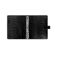 Usine personnalisée couverture en cuir portefeuille de trésorerie fil personnalisé o planificateur petit a6 budget classeur croc de luxe
