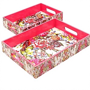 Eco-Friendly Handmade Durable Wood Multi-Function Microwave Dishwasher Safe Household Serving <b>Tray</b> Set Animal - Product Image 1