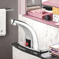 Robinet de lavabo à induction infrarouge automatique sans contact, en laiton chromé poli, à trou unique, en promotion