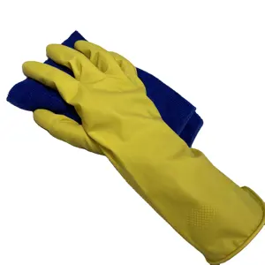 Household Gloves Rubber Latex Kitchen Cleaning Dishwashing Household Waterproof Car Washing Rubber Gloves