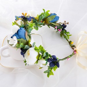 Corona <span class=keywords><strong>de</strong></span> Flores Artificiales Estilo Boho para Niña o Novia, Diadema, Accesorios para Fotos, Guirnalda <span class=keywords><strong>de</strong></span> Playa, Decoración <span class=keywords><strong>de</strong></span> Boda - Product Image 4