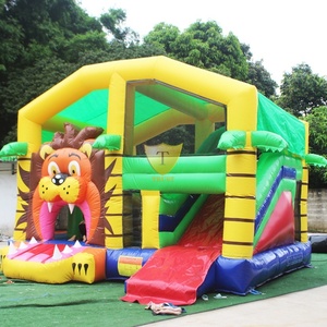 Grand château gonflable sur le thème de Noël pour enfants, parc d'attractions, maison de saut pour le divertissement des enfants - Product Image 6