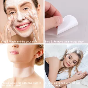 LMZ330 Silicone Reusable Anti- Wrinkle Patches Anti-ageing Advanced Neck Firming Pad For Sleeping