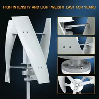 Éolienne Maglev à axe vertical 3KW 5KW Éolienne domestique à énergie libre à basse vitesse et à faible bruit avec batterie