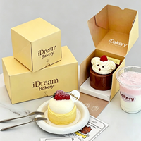 Boîtes à gâteaux personnalisées en papier alimentaire imperméable, lot de 2, avec doublure en éponge et compartiments pour emballage de biscuits et cupcakes