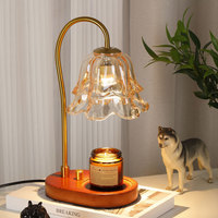 Lampe chauffe-cire en bambou style rétro français Lily Valley, lampe d'aromathérapie, éclairage d'ambiance, lampe de chevet, lampe de bureau, décoration intérieure
