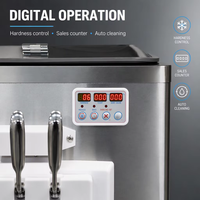 Machine à crème glacée molle sur pied de haute qualité, commerciale, à 3 becs, avec pompe à air