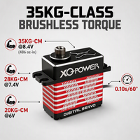 Moteur servo numérique sans balais 35KG à couple élevé XQ POWER, engrenage en acier inoxydable, servo RC étanche, vente en gros OEM 8.4V