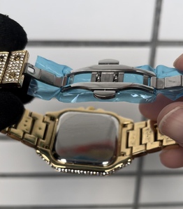 Relojes Populares con Incrustaciones de Diamantes de Imitación, Reloj de Cuarzo para Hombre, Reloj con Circonita Cúbica y Moissanita - Product Image 6