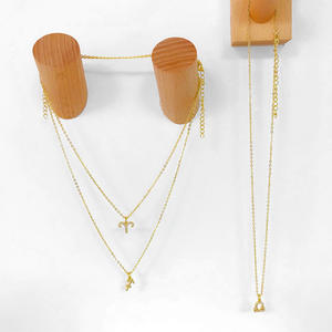 Nouveau collier croisé avec symbole de gardien chanceux pour femme, 12 constellations, pendentif clavicule - Product Image 4