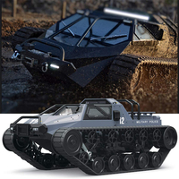 Uzaktan kumanda paletli yüksek hızlı Tank Off-Road 4WD RC araba 2.4 Ghz RC ordu kamyon 1/12 sürüklenme tankı RC tankı çocuklar yetişkinler için