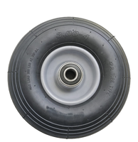 Roue pneumatique en caoutchouc 3.00-4 de qualité supérieure, neuve, 4PR, avec moyeu métallique symétrique et roulement, pour chariot de plage/buggy/troley de manutention, usage en entrepôt