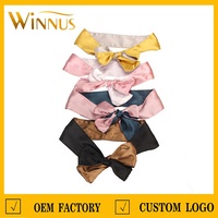 Logo personnalisé nom de marque impression Satin soie vierge extensions de cheveux humains bandeau enveloppant perruque bandeaux