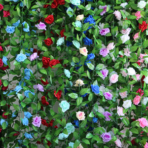 Guirnaldas <span class=keywords><strong>de</strong></span> rosas artificiales Plantas <span class=keywords><strong>de</strong></span> vid <span class=keywords><strong>de</strong></span> Rosa Hiedra Guirnalda <span class=keywords><strong>de</strong></span> flores colgantes <span class=keywords><strong>de</strong></span> vid <span class=keywords><strong>de</strong></span> Rosa artificial para boda en casa - Product Image 4