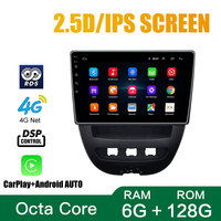 Autoradio pour Toyota Aygo 2005-2014 2 Din Android Octa Core Stéréo de Voiture Lecteur DVD GPS Navigation Multimédia Android Auto Carplay