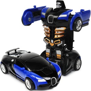 ABS Plastic Friction Bugatti Cool Deformation Sports <b>Car</b> Key Transformation Robot Inertia <b>Racing</b> <b>Toys</b> 8pcs/box - Product Image 1