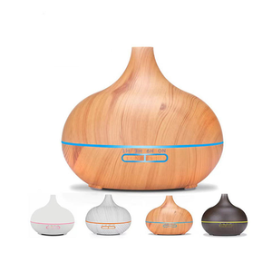Nebulizador de escritorio con luz nocturna colorida LED de 500ml, Humidificador ultrasónico de aire frío, humidificador de agua de grano de madera, difusor de aceite de aromaterapia - Product Image 2