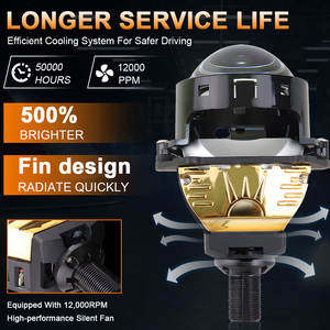 Lentes de Proyector Bi-LED de 3 Pulgadas en Oferta, E8 70W 12V, Faros Delanteros Bi-LED de Aluminio con Luz Alta y Baja para Autos Universales - Product Image 5