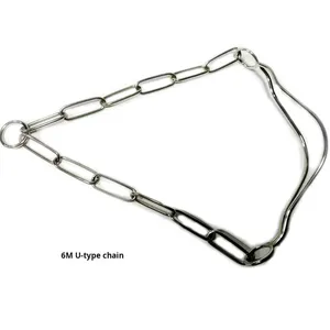 <span class=keywords><strong>Collar</strong></span> de Adiestramiento para Perros de Acero Inoxidable, Estilo Chino, Patrón Monocromático, Cadena para Exhibición en Competencias, para Uso en Arenas - Product Image 2