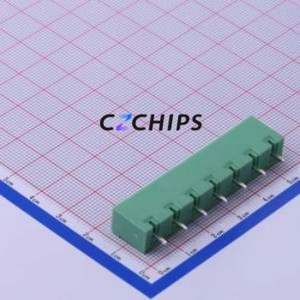 DB2EVC-7.62-7P-GN Plug-in Terminal Block Through hole,P=7.62mm Connector Board-to-Board / Socket - Closed 1x7P 7.62mm Green - Product Image 2