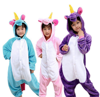 Chaude fourrure de noël enfants animal combinaison pyjama