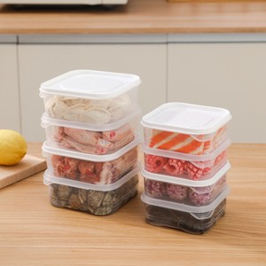 Transparent Food Storage Box 350ML Rectangle Airtight Clip On Lid For Refrigerator Meat Fruit Freezing - Product Image 2