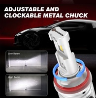Ampoule LED à refroidissement rapide en tube de cuivre innovant, 45W, ventilateur puissant, H1 H11 9004 H13, éclairage automobile, phare de voiture