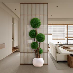 YIMUSTE Arbre <span class=keywords><strong>artificiel</strong></span> Milan haut de gamme, résistant aux UV, écologique, ignifuge, simulation multi-boules, plante verte bionique - Product Image 4