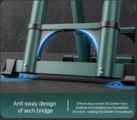 Échelle pliante industrielle en aluminium à double face, télescopique, extérieure, conforme à la norme EN131, capacité de charge de 150 kg