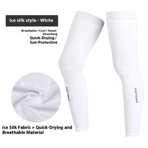 Penutup Kaki Pria Ramah Lingkungan dari Bahan Sutra Es UPF50+ Pelindung Sinar Matahari untuk Bersepeda, Lari, Bola Basket, Bernapas, Menyejukkan, untuk Aktivitas Luar Ruangan - Product Image 1