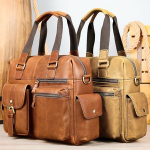 Designer Men Messenger <b>Bag</b> <b>Leather</b> Briefcase Laptop <b>Bag</b> Large Capacity Men Handbag Genuine <b>Leather</b> Travel <b>Bag</b> for Men - Product Image 1