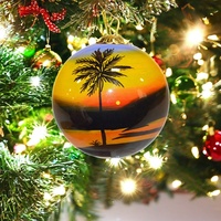Boules de Noël personnalisées en verre soufflé, imprimées UV, peintes sur mesure, pour décorations de sapin de Noël et fêtes de fin d'année