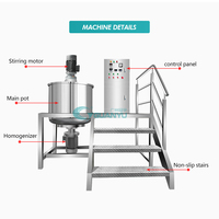 Machine de mélange de liquides chimiques 300l 1000l Gel douche Savon liquide Shampooing Mélangeur Mélangeur Machine à fabriquer du détergent pour les mains