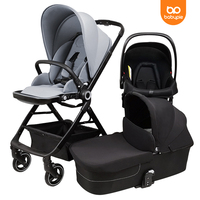 Produits de haut niveau Poussette de haute qualité Système de voyage pour bébé Ensemble de landau Poussettes pliantes de luxe 3 en 1 en alliage d'aluminium pour bébé