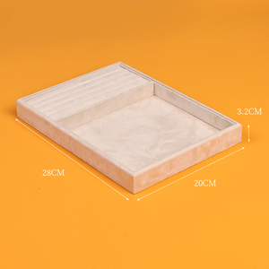 Jinsky bán buôn nhung trang sức hiển thị khay màu xanh đậm màu hồng Vòng khay dịch vụ Khay cho Countertop - Product Image 6