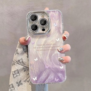 <span class=keywords><strong>Cover</strong></span> per <span class=keywords><strong>iPhone</strong></span> <span class=keywords><strong>13</strong></span>/14/15 <span class=keywords><strong>Pro</strong></span> con Supporto Magnetico in TPU Opaco, Design Farfalla Sfumato <span class=keywords><strong>Viola</strong></span>, Stile Femminile con Supporto Integrato - Product Image 1