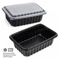 Boîte alimentaire jetable en PP durable à design nervuré renforcé, personnalisable avec logo OEM, vente en gros