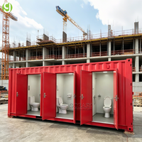 Toilettes mobiles personnalisées Goeasy pour 3 personnes, toilettes portables avec unité de ventilation pour les chantiers de construction et les parcs