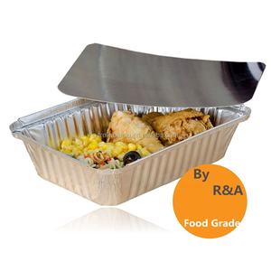 ถาดอลูมิเนียมฟอยล์ทรงสี่เหลี่ยมผืนผ้า8.5*6 "1000มล. ภาชนะใส่อาหารไมโครเวฟพร้อมกล่องอาหารกลางวันขนาด220*154*58มม. - Product Image 1