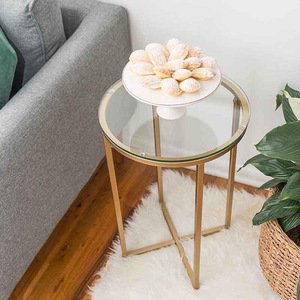 Factory wholesale tempered <b>glass</b> <b>side</b> <b>tables</b>, sofa <b>side</b> cabinets, small round <b>tables</b>, living room bedside <b>tables</b>, simple and - Product Image 2